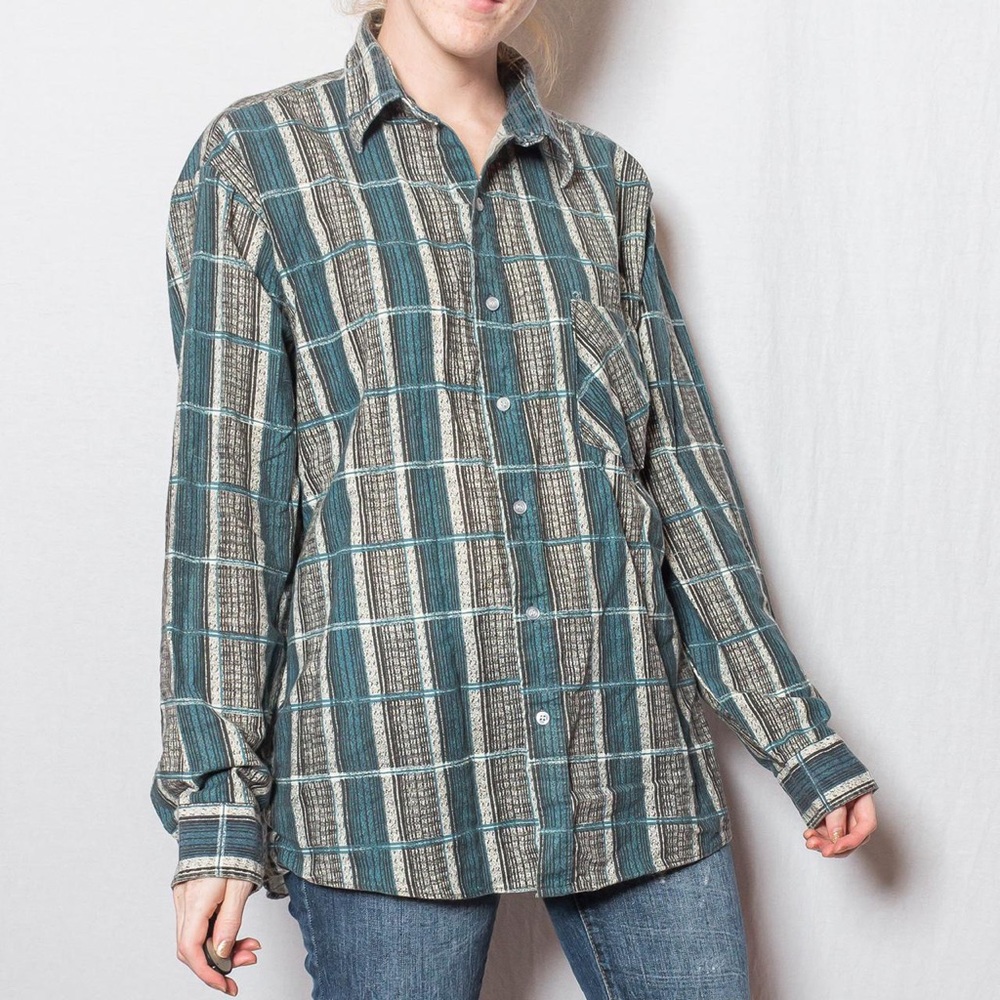 90s Vintage American Edition Long Sleeve Button Up Blouse Size Large